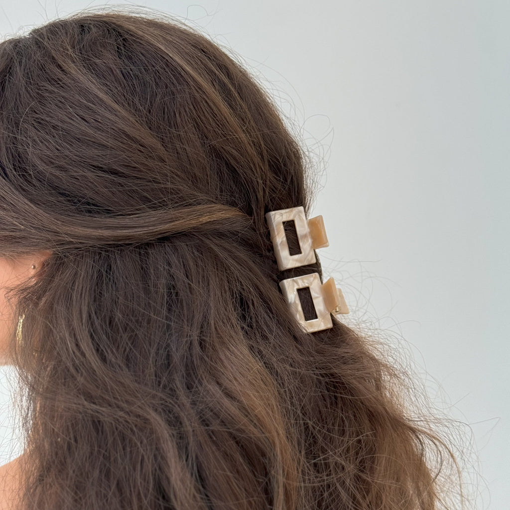 Ecofriendly Acetate Mini Square Claws - Mocha Set