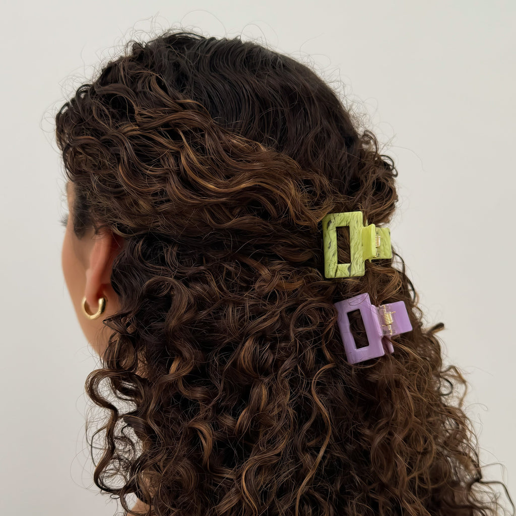 Ecofriendly Acetate Mini Square Claws - Spring Set