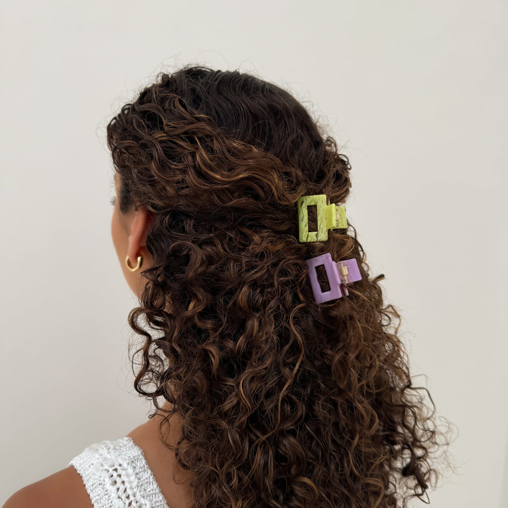 Ecofriendly Acetate Mini Square Claws - Spring Set