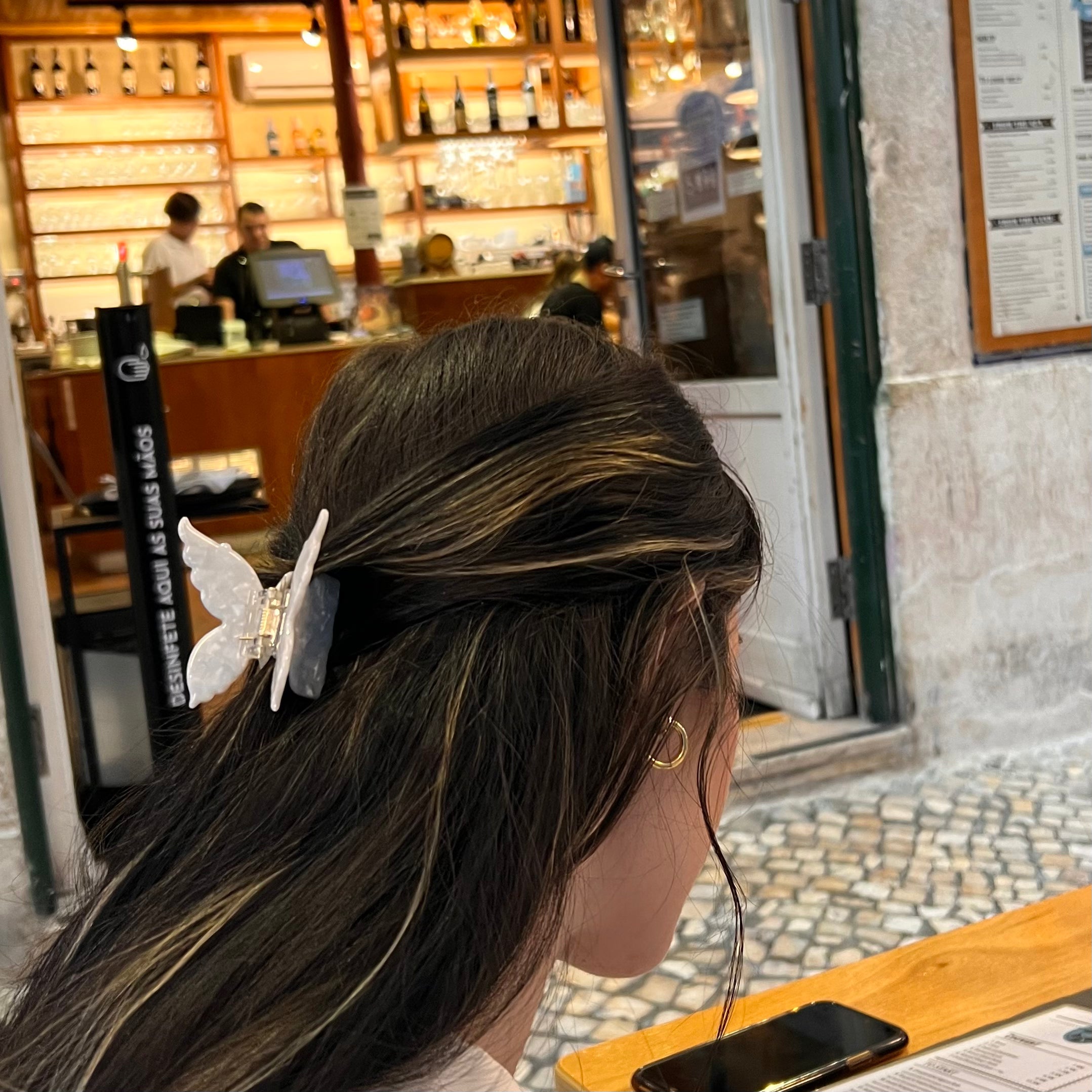 Ecofriendly Acetate Butterfly Claw - Cloud White